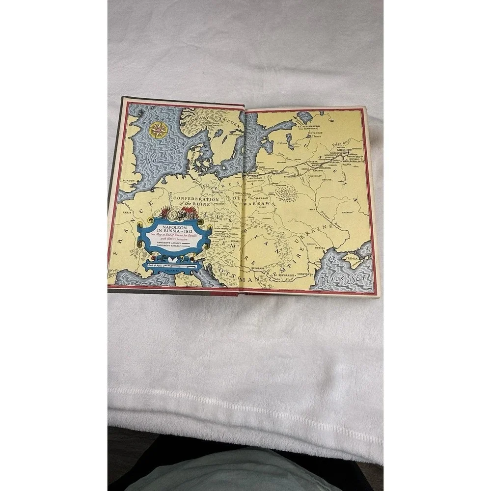 War and Peace Leo Tolstoy Inner Sanctum Edition 1942 Hardcover Maude Map